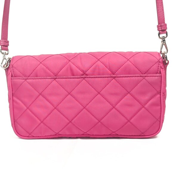 PRADA Tessuto Impunto Crossbody Shoulder Bag - Ibisco Pink - Picture 3 of 15